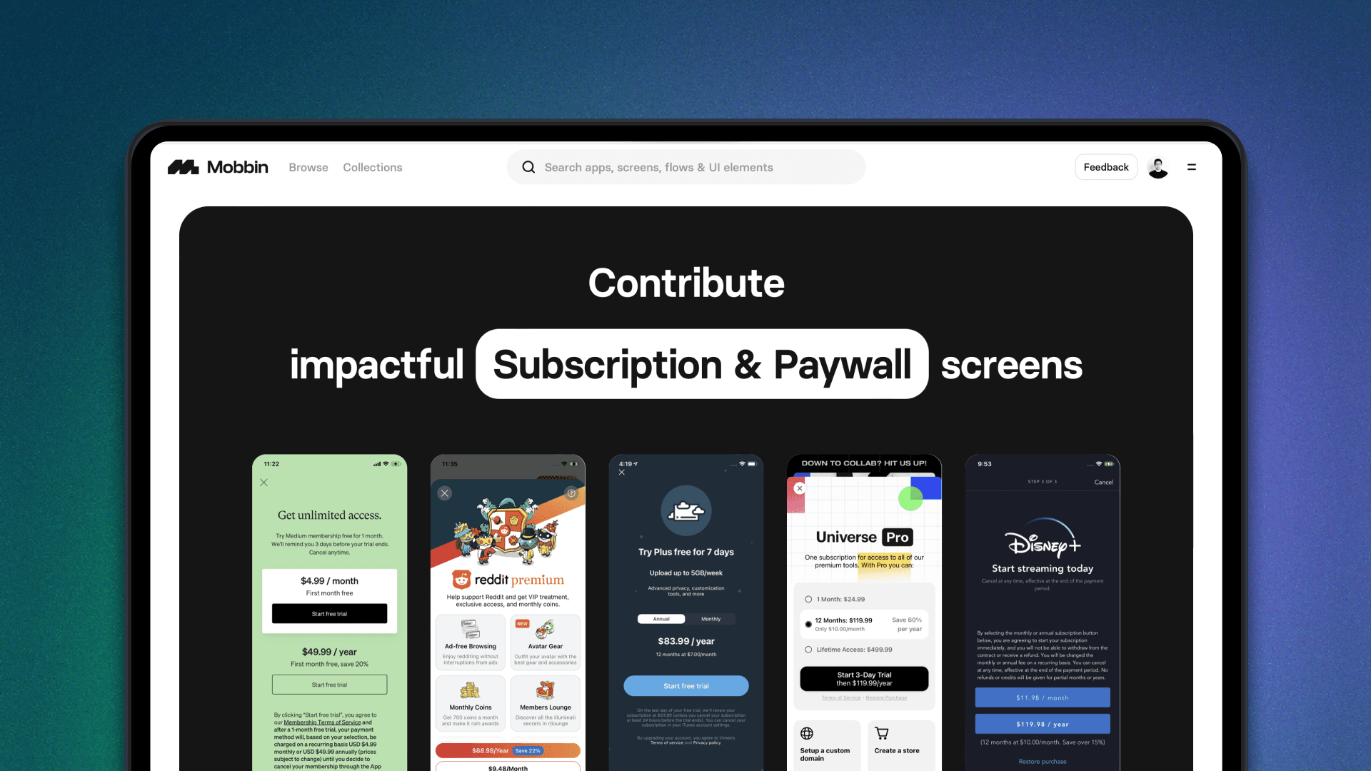 Cover image for Contribute to Mobbin